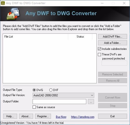 Any DWF to DWG Converter,DWF转DWG,文件转换