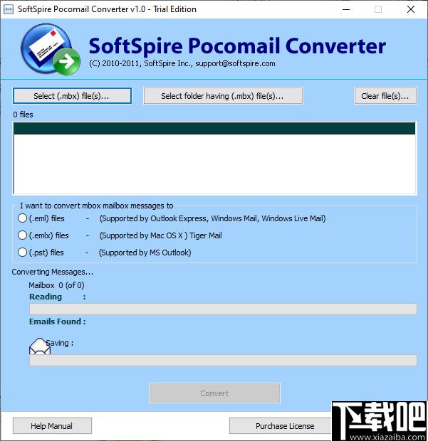 SoftSpire Pocomail Converter下载,邮件转换,文件转换