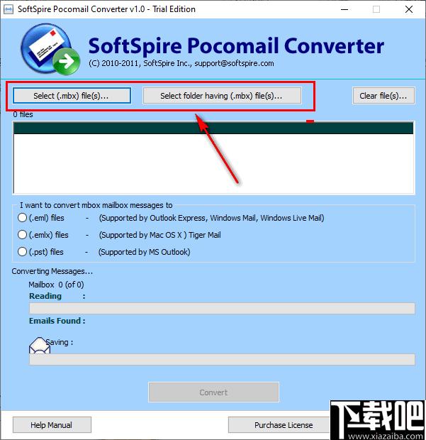 SoftSpire Pocomail Converter下载,邮件转换,文件转换