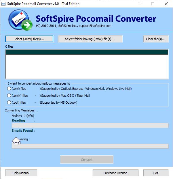SoftSpire Pocomail Converter下载,邮件转换,文件转换